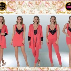 Ladies Pyjama Set 5 Pcs  (T-3939-B71)