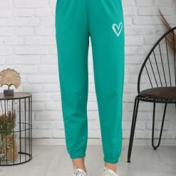 Womens track pants - (T525-GRE-A88)
