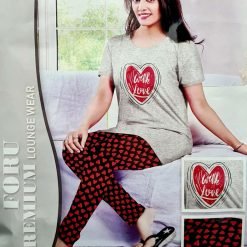 Womens Short Sleeve Pajama Set (4001-B13)