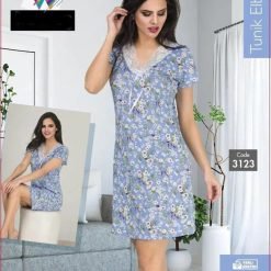 All-Over Sleep shirt with Short Sleeves (T3123-B73)